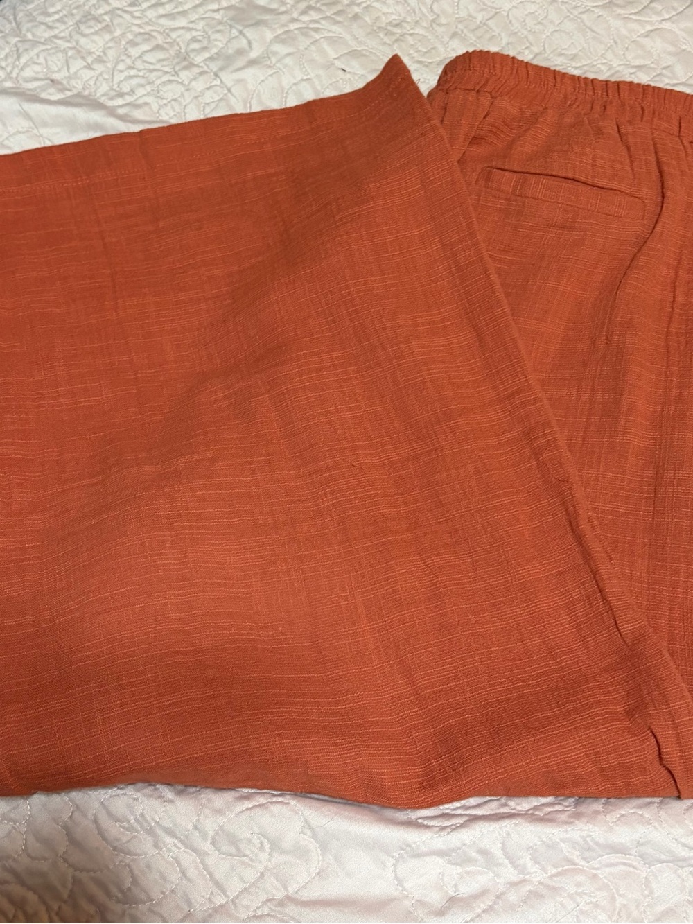 Maya Rust Button-Front Cropped Wide-Leg Pants - Picture 8 of 9
